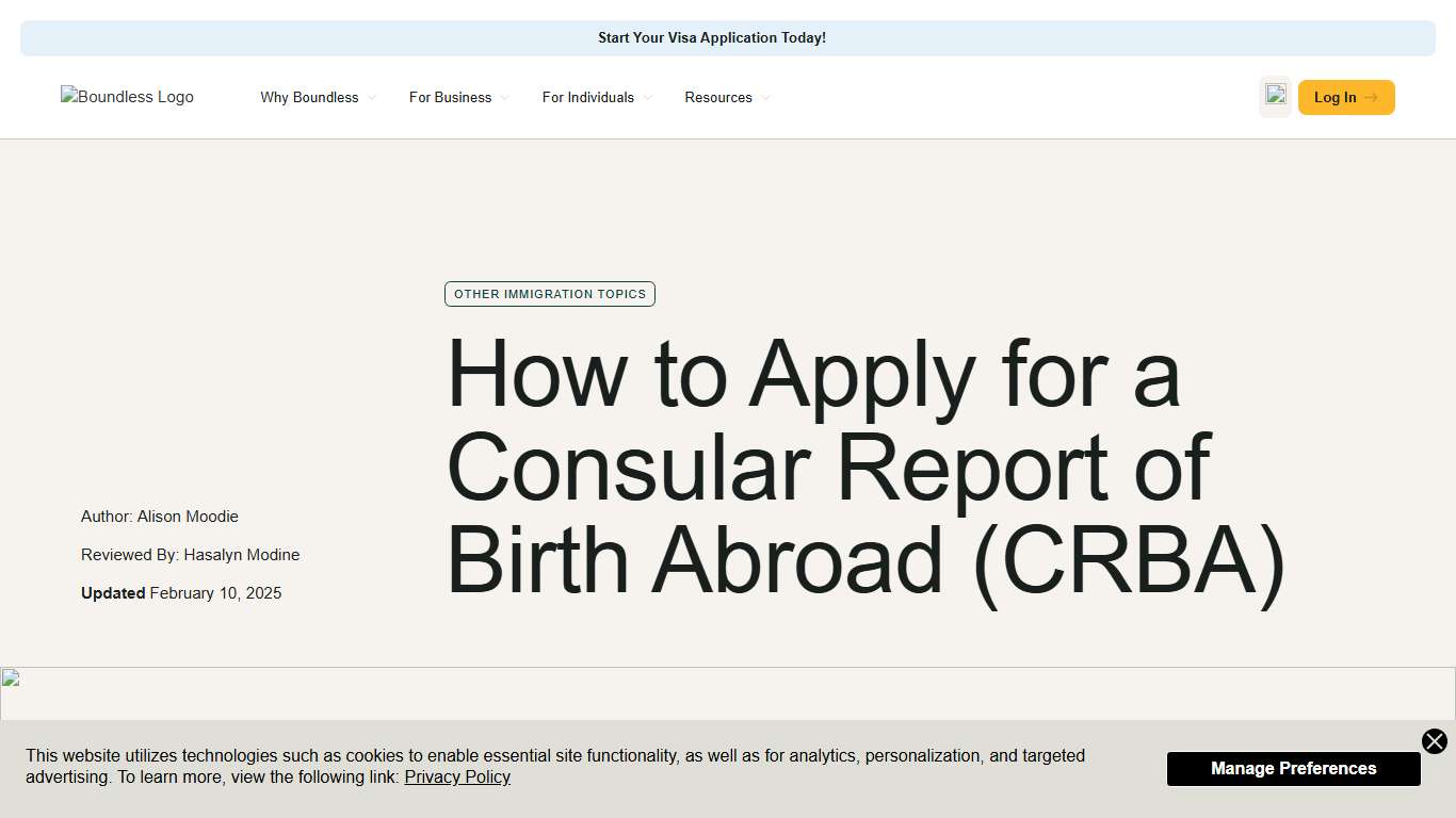 How to Apply for a Consular Report of Birth Abroad (CRBA)